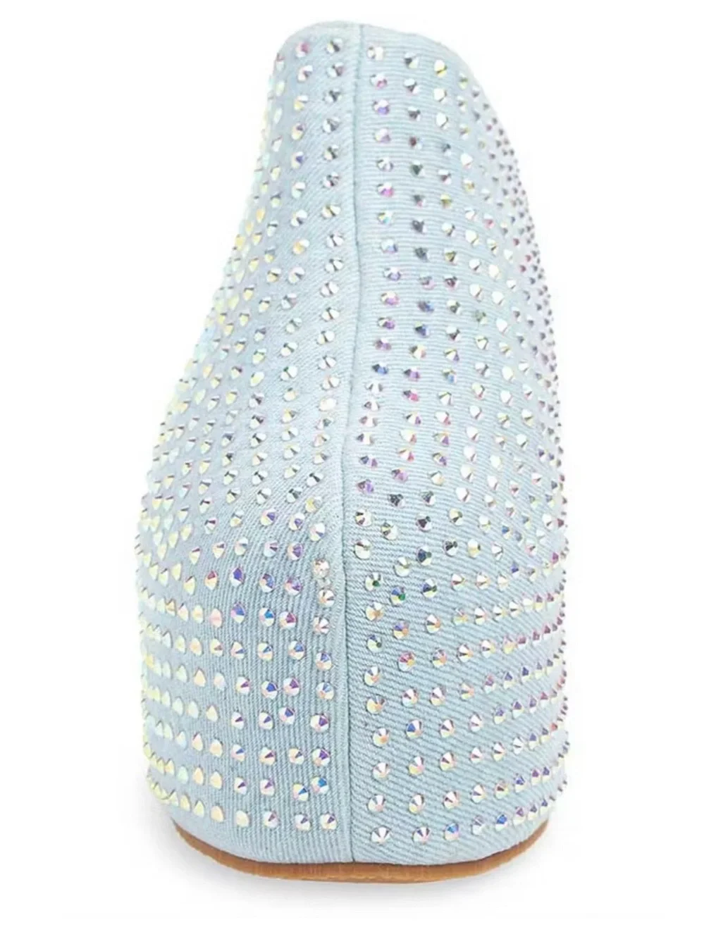 Sky Blue Rhinestone Platform Clog - Women